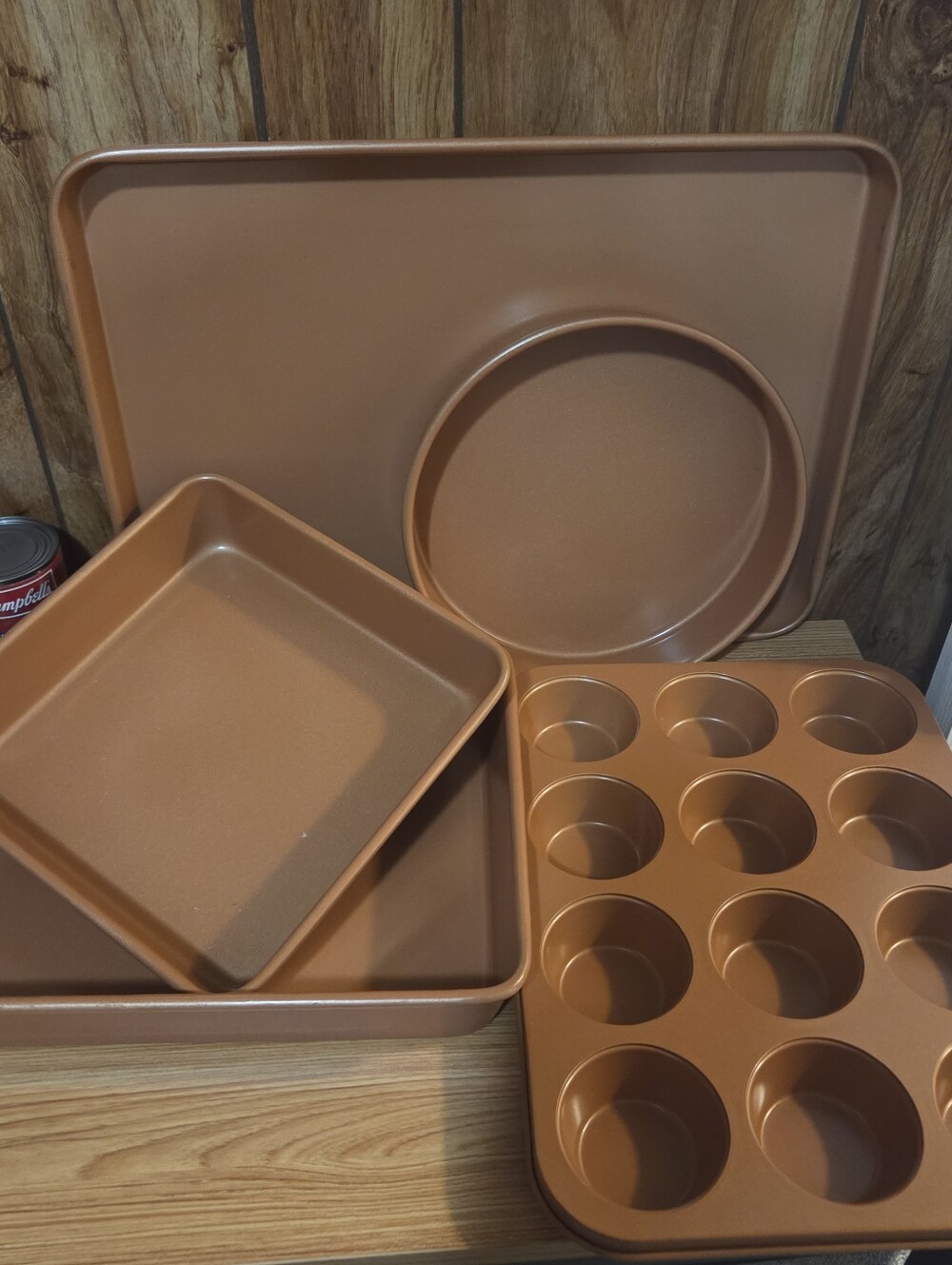 Gotham Steel Copper Nonstick Bakeware Set - 5-Piece Home Kitchen Collection